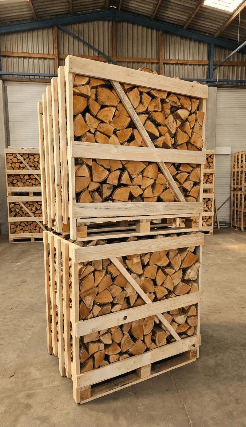 Birken Brennholz - FSC-zertifiziertes Brennholz, 120 x 80 x 105 cm